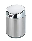 Maximex Table and cosmetic bin with sensor chrome - Waste bin with motion sensor for bathroom and table, stainless steel, 12.5 x 18 x 12.5 cm, chrome, silver