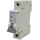Type C MCB Circuit Breaker, Single Pole, Din Rail Mount, 6kA | 6A-63A Options (10 Amp)