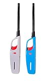 ezkart Pack of 2 Large BBQ Lighters Refillable Safety Gas with Assorted Colours Suitable for Kitchen, Barbecue, Candles, Camping, Cooking, BBQs, Fireworks etc (Pack of 2)