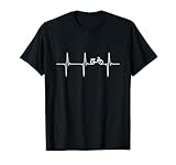 Moped ECG Heartbeat Moped Pulse Frequency Funny T-Shirt