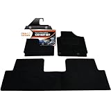Fully Tailored Deluxe Car Mats to fit Peugeot Partner Combi 2002-2010 - 3 Piece - Black Carpet - Black Trim - Heavy Duty Heel Pad - 20-3367