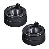 2 Pcs Retro Single-Control Switchs Black Round Light Switchs Old-Fashioned Toggle Switchs for Home Office Hotel