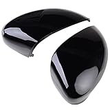 Pair Black Wing Mirror Cover Cap, fit for Fo-rd Fiesta MK7 2008-2017 (Glossy Black)