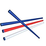 Equimed Horse Pole - Long and Colourful Plastic Polymer Equestrian Show Jump Pole with End Cap - 4.5KG (4pc)