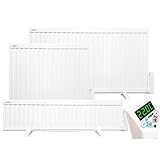 Oil Filled Electric Radiator Heater Wall Mounted or Portable with LCD Thermostat Programmable (2000W - 1140mm x 600mm*)