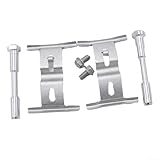 Honseadek Front Brake Pad Fitting Kit for Porsche 2002-2010 Compatible with 6-Pot Calipers, Iron Hardware Installation Set, Direct Fit Replacement