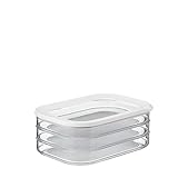 Mepal – Storage Container Deli Meat Modula 3-Layers - Fridge Box with Lid for Suitable Storing Bacon & Products 3 Separate Boxes 1650 ml White