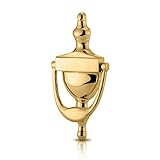 XFORT® Traditional Door Knocker Polished Brass, Victorian Urn Door Knockers for Front Door, Front Door Furniture with a Classic Period Design, Perfect for Alerting You of Visitors to Your Home