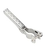 Aoaoy RV Fold Step, Foldable Pedal Step Made of Stainless Steel, Adjustable Safety with Anti -slip Floor, for Boat Mast, Trailer, Trailer,