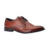 Base London Mens Bertie Lace-Up Shoes Tan 8 UK