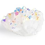 SAHOOTTIE Angel Aura Quartz Crystal Amethyst Geode Amethyst Cluster Crystal Amethyst Rock Mineral Druzy Geode Mineral Purple Crystals Rock Raw Crystals