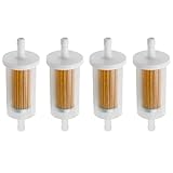 Hippotech (Pack of 4 Fuel Filter for 695666 MTD Craftsman Cub Cadet Troy Bilt Lawn Mower Tractor