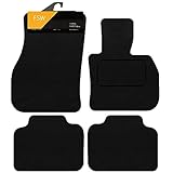 FSW - Tailored Mats - Fits Mini Countryman F60 2017-2024 - Black Carpet - Anti Slip Mat - Non Slip Car Floor Mat, Fitted With Clips & Granulated Backing - 4 Pc Floor Mat Only