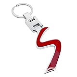 PSL Metal Chrome Red S Keyring Chrome Compatible with Coop S Cars
