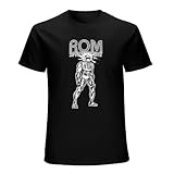 ZSJSZSD ROM Spaceknight Simple Unisex Tee Shirt Men's Black T-Shirt