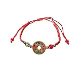 Lucky Chinese Coin Red Kabbalah Feng Shui Bracelet