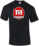 Men's Montesa Style Motorcycle Printed T Shirt Black XL