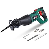 Reciprocating Saw, POSENPRO 710W Electric Wood Saw Sabre Saw, 20mm Stroke Length, 0-2800SPM Variable Speed, Rotary Handle +/- 90° for Wood, Metal, PVC Pipe Cutting