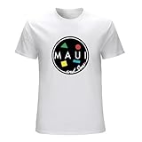 Hot Maui and Sons Mens Black Tshirt Casual Short Sleeve Men T Shirt Men Clothing Ropa Hombre Camisetas White S