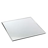 Floralcraft 25cm Square Candle Mirror Plate - Pack of 1, 6 or 12 Mirrored Table Centrepieces - Wedding (1)
