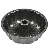 FOROREH 24cm/9.6in Cake Mould Baking Pan, Carbon Steel Round Baking Dish, Cake Tin with Non-Stick Coating, Baking Dish for Delicious gugelhupf, Stable Non-Stick Coated