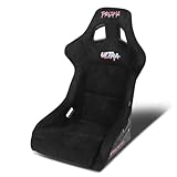 NRG Innovations NRG-FRP-302BK-ULTRA Universal Fixed Back Bucket Racing Seat for 6-Point Harnesses, Size L, Black Cover, Black -ULTRA, 24" W X 36" H X 18" D