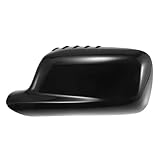 X AUTOHAUX Car Rear View Left Side Mirror Cover Cap Replacement Gloss Black for BMW 3 Series E46 7 Series E65 E66 Mirror Guard Covers Exterior Decoration Trims