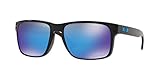 Oakley Men's Holbrook 9102F5 Sunglasses, Polished Black/Prizmsapphire, 57
