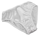 Shiny Satin Vintage School Girl Style Knickers. Bridal White Sizes XS to XXL Made in France (XXL fits HIPS 42"-44")