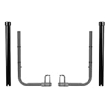 Boat Trailer Guide-ons, 40"/48" Adjustable Design, 2PCS Rustproof Galvanized Steel Trailer Guide ons, Trailer Guides with Black PVC Pipes, for Ski Boat, Fishing Boat or Sailboat Trailer