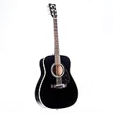Yamaha F370 Full Size Steel String Acoustic Guitar - Traditional Western Body - Classic Black