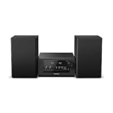 Panasonic SC-PM702EB-K Micro HiFi Compact Stereo System with FM / DAB / DAB + Radio, 80W 2-way Speaker, MP3 & CD Player, Bluetooth, USB, AUX-IN Auto Play, Black