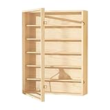 Wooden Wall Mount Display Case, Wall Mounted Collectibles Display Cabinet, 1:64 Scale Diecast Model Cars Display Storage Organizer Case for Collectibles, Model Cars, and Ornaments