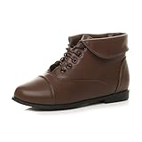 AJVANI low heel flat lace up vintage pixie ankle boots size 6 39