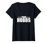 Womens Hobbs Surname Family Birthday Hobbs Lastname V-Neck T-Shirt