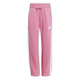 adidas Unisex Kids Essentials 3 Stripes Pants, Pink Fusion/White, 3-4 Years