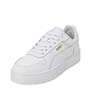 Puma Women Carina Street Sneakers, Puma White-Puma White-Puma Gold, 6 UK