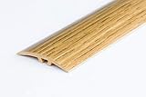 Door Strip Threshold Transition Strip 40mm 7 Colours Wood Effect Cover Laminate Wooden Floor TMW Profiles (Oak)