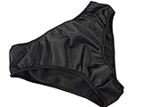 FRANCOIS DE LOIRE Black Pure Silk Satin Vintage School Girl Style Knickers Made in France (M fits HIPS 36"/38")