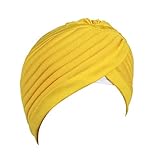 BISMAADH Instant Turban for Men and Women Lightweight Headwear Sikh Pagri, yellow, One Size
