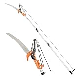 VonHaus Telescopic Tree Pruner & Lopper 2 in 1 – Long Reach 3.3m Cutter, Retractable & Extendable Pole Saw for Branches – Lightweight Aluminium Pole, Steel Blade