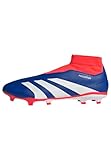 adidas Unisex Predator League Laceless Football Boots Firm Ground, Lucid Blue/Cloud White/Solar Red, 11 UK