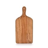 Samhita Acacia Wood Paddle Cutting Boards with Handle for Kitchen, Cheese, and Food Serving Tray, Charcuterie Boards