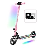 E-RIDES 6.5'' Foldable Kids Electric Scooter - Colorful LED Lights, 8 Mph Max Speed, Electric Scooter Kids 5 Mile Range, Shock Absorbing Comfort, E Scooter for Kid with Display