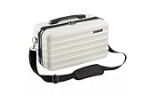 Cabin Max Hard Shell Cabin Case with Shoulder Strap fits Ryanair Under Seat Included Hand Luggage Allowance (White)