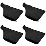 TRKETK 4 Pcs Black Planer Dust Bag, Adjustable Stand Dust Collector Bags with Zipper Lightweight Mitre Saw Dust Proof Mouse Sander Dust Bag for Aluminum Sawing Machine 255 Miter Saw Accessories