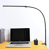 CeSunlight Workbench Light, Led Desk Lamp with Clamp, 11W, 850 LMS, 3 Color Modes, 10 Brightness Levels, Eye-Caring 26 Inches Flexible Gooseneck Task Lamp for Hobby, Office (Adapter Included)