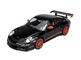 Welly Model Car Compatible with Porsche 911 (997) GT3 RS Black 1/24 1:24 Metal Model Car Die Cast New in Box