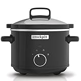 Crock-Pot Slow Cooker | Removable Easy-Clean Ceramic Bowl | 2.4 L (1-2 People | Energy Efficient | Black [CSC046]