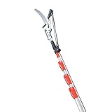 LINZI Telescopic Tree Pruner 6M with 350mm Extra Blade Extendable Long Reach Pole Pruning Saw Tree Loppers for Cutting Trimming High Branches Leaves Shrubs